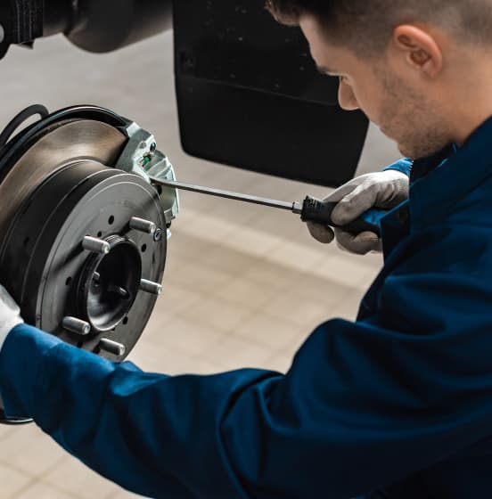 What happens during a brake maintenance service?